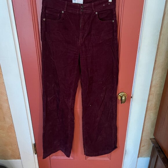 GAP  High Rise Corduroy Stride Wide-Leg Pants 10T - Picture 2 of 7